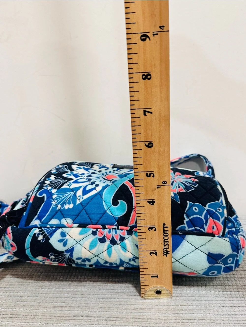 Vera Bradley Little Hipster Crossbody Bag Lotus Flower Swirl Quilted Floral